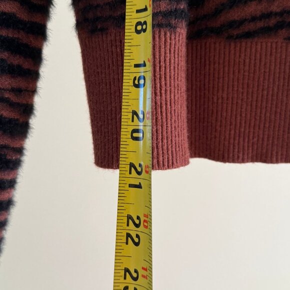 Striped Cowl Neck Sweater - Black and Brown - Picture 6 of 6